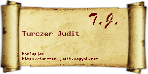 Turczer Judit névjegykártya